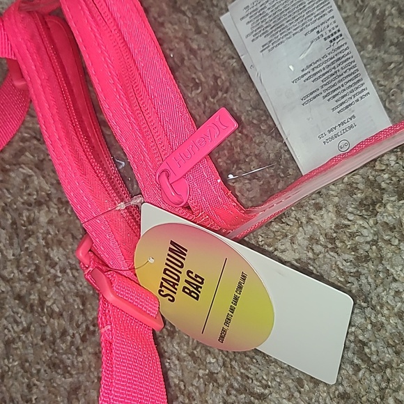 Hurley Festival/Stadium Bag with Neon Pink Strap - Picture 2 of 3